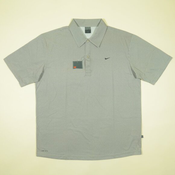 Vintage Nike Tennis Polo Shirt Mens XL White Challenge Court Slash Stripe New - Picture 2 of 9